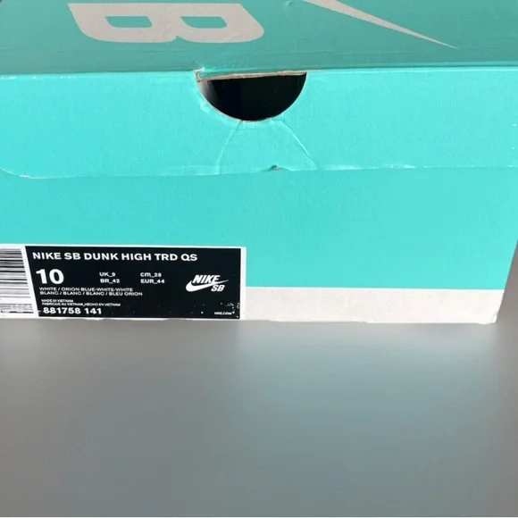 Size 10 - Nike SB Dunk High TRD QS Richard Mulder White Blue 881758-141 Men’s